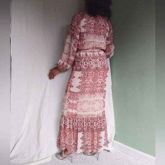 Women's Mossimo supply co. cream pink printed dress - Picture 6 of 10